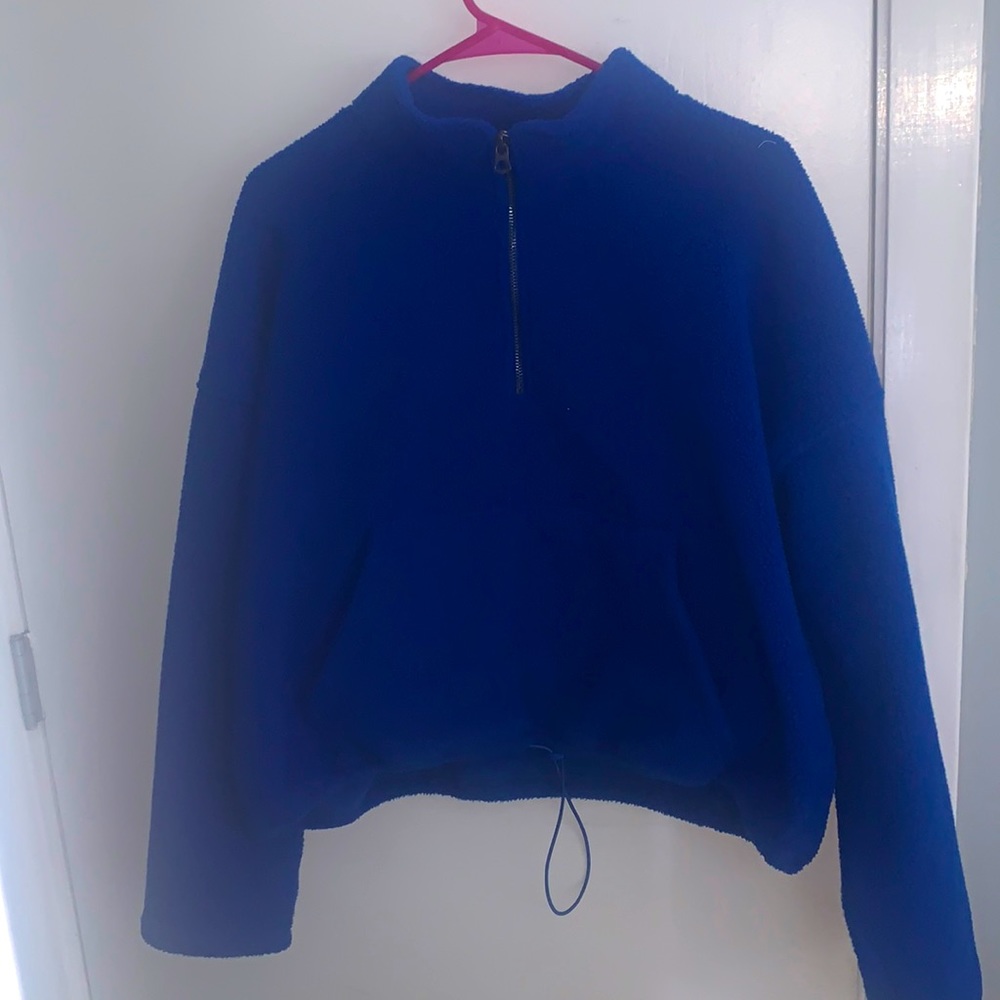FLEECE CROPPED QUARTER-ZIP